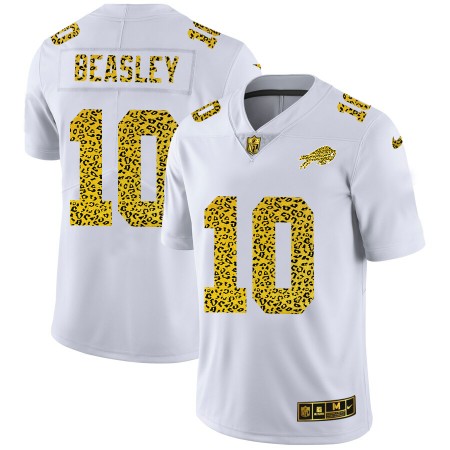 Herren Buffalo Bills Trikot Cole Beasley 10 Nike Flocked Leopard Print Weiß